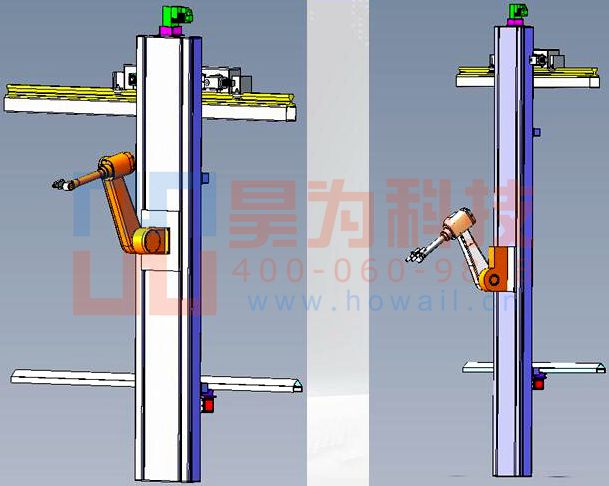 側(cè)壁四軸噴漆機器人效果圖 