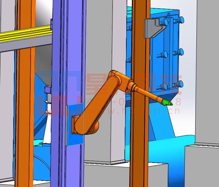 側(cè)壁五軸A型涂裝機(jī)器人效果圖